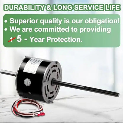 1/3 HP RV Air Conditioner Motor & Capacitor  Direct Replacement for Coleman Mach, Fasco D1092  5-Year Warranty