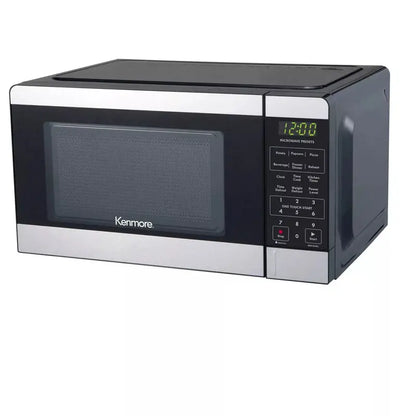 Kenmore 0.7 Cu. Ft. Countertop Microwave  Stainless Steel Finish, 700W Output, Digital Controls, 10 Power Levels
