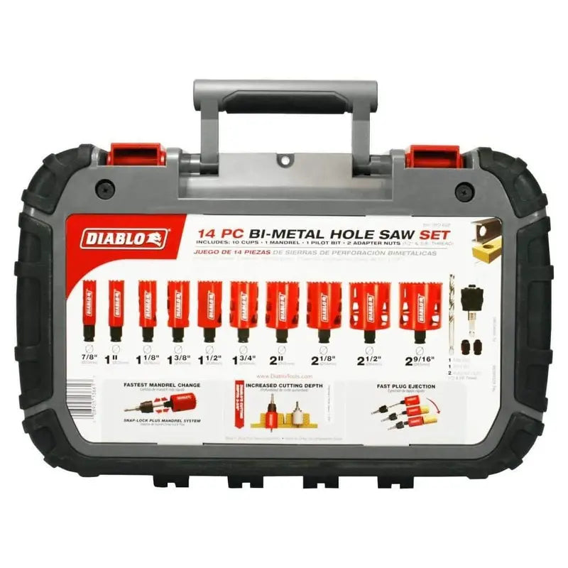 Diablo General Purpose Bi-Metal Hole Saw Set 14pc