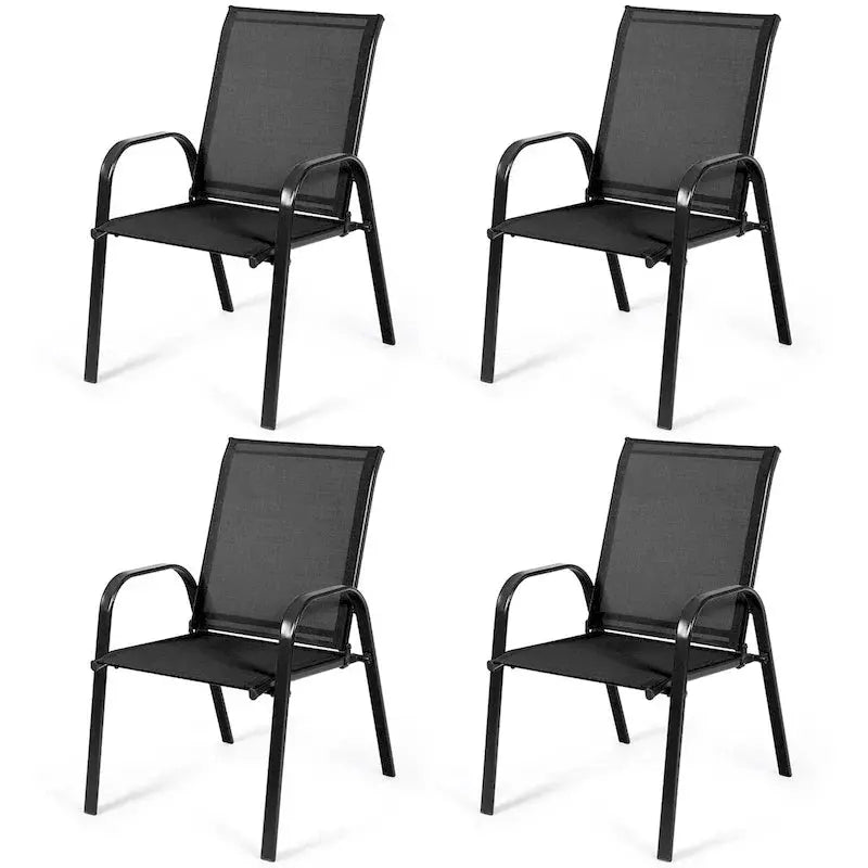 Costway 4-Piece Patio Chair Set  Armrest Garden & Deck Seating