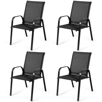 Costway 4-Piece Patio Chair Set  Armrest Garden & Deck Seating