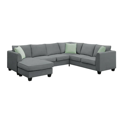 Versatile Reversible Sectional Sofa with Ottoman - Flexible Combination Module