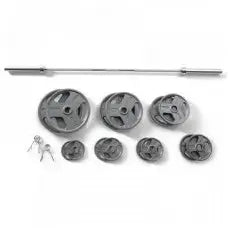 Gold’s Gym 300 lb Olympic Weight Set  Complete Starter Kit with Barbell, Plates, Collars, and Storage Rack