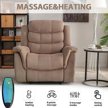 Lay-Flat Power Lift Recliner for Elderly  Therapeutic Massage & Heating Chair with Zero-Gravity Position