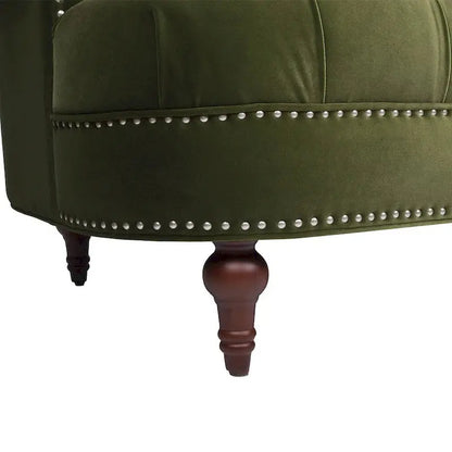 La Rosa 84-Inch Mid-Century Velvet Chesterfield Sofa  Tufted & Upholstered