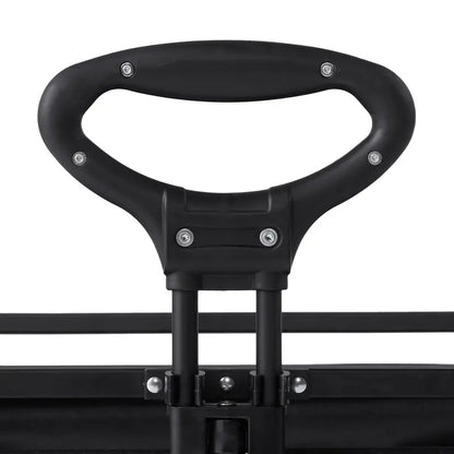 Seina 150lb Capacity Collapsible Steel Outdoor Utility Wagon Cart, Black