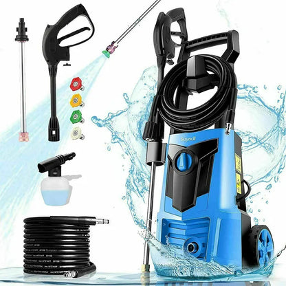 Suyncll 3000 PSI Electric Pressure Washer  2.4 GPM Heavy-Duty Cleaning System