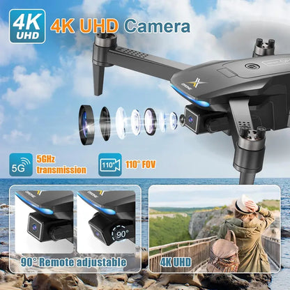 Foldable 4K GPS Drone for Beginners  Brushless FPV Quadcopter with Auto Return, Follow Me, Headless Mode & 50-Minute Battery Life