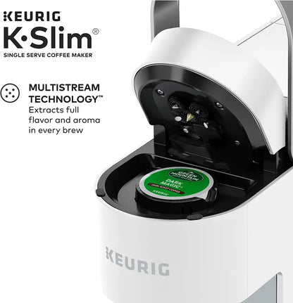 K-Slim Single Serve K-Cup Pod Coffee Maker with Multistream Technology  White