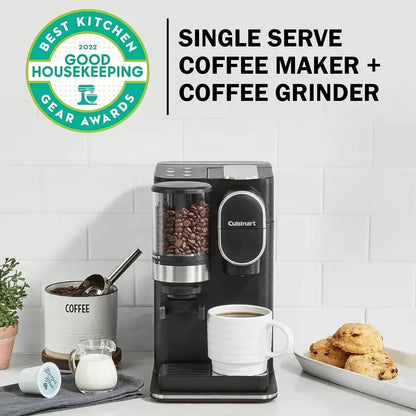 Cuisinart Single-Serve Coffee Maker with Built-In Grinder  Brew & Grind Combo