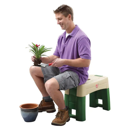 Foldable Garden Kneeler and Seat  Ergonomic Green Design for Comfortable Yard Work