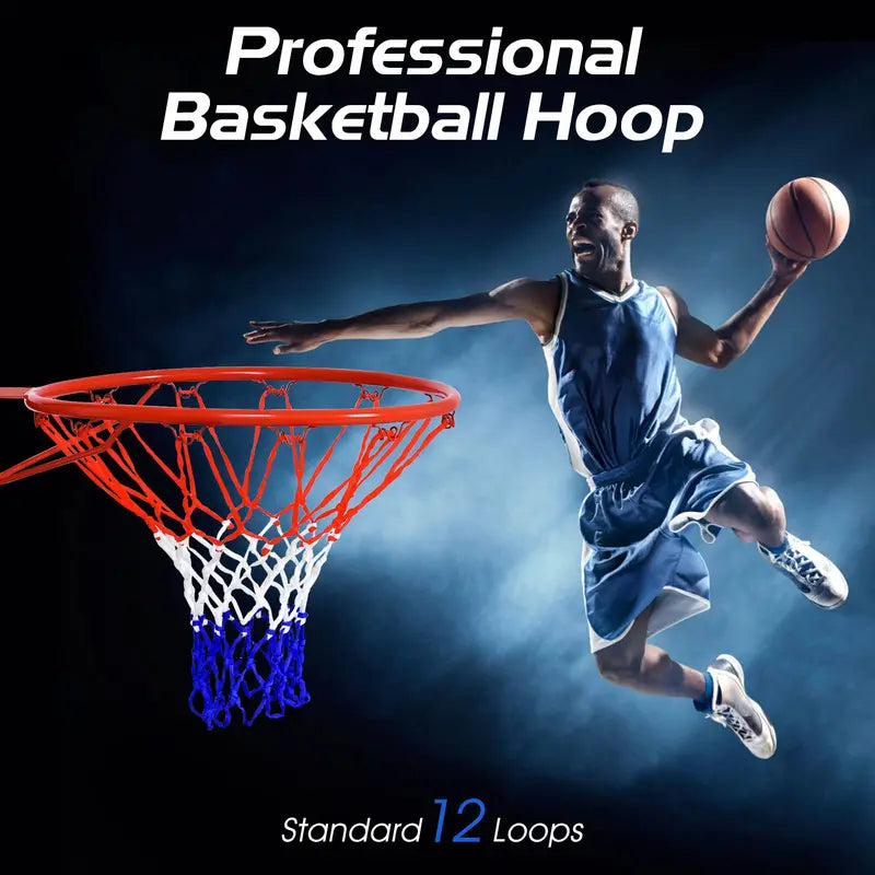 Replacement Basketball Rim Net  Universal 18-Inch Nylon Net for Portable Hoops