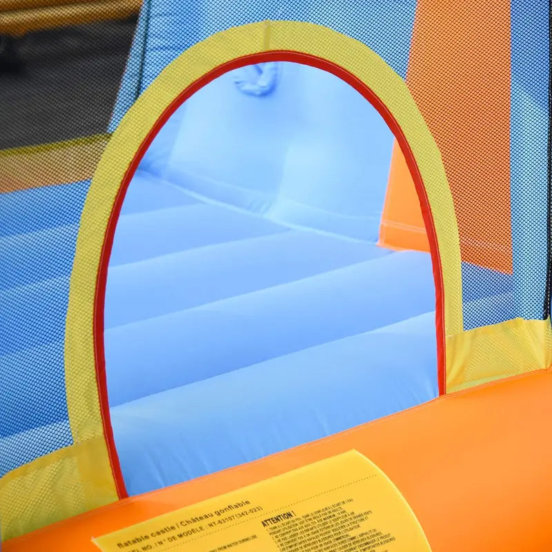 5-in-1 Inflatable Water Park for Kids — Slide, Bounce House, Climbing Walls, Dual Water Cannons & Splash Pool