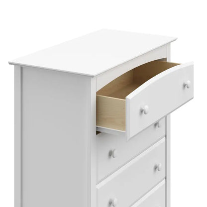 Kenton 5-Drawer Modern White Vertical Dresser