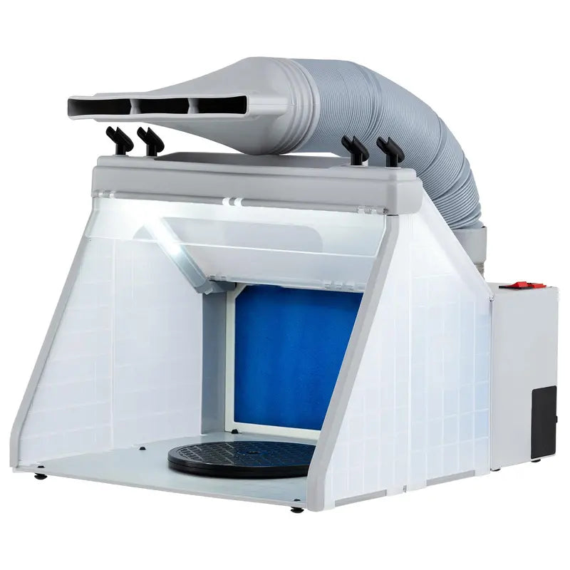Portable Airbrush Spray Booth Kit  Lighted Painting Station with Three LED Lights
