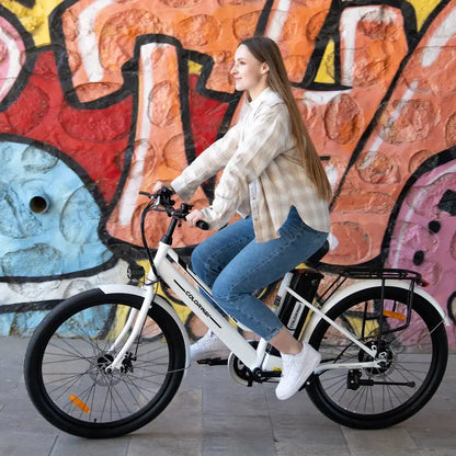 COLORWAY 26  Electric Bike for Woman, 500W Powerful Motor, 36V 12AH Removable Battery
