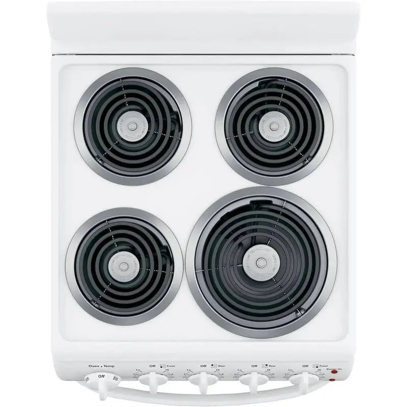 20-Inch 4-Burner Free-Standing Electric Range  White Finish Cooktop and Oven Combo for Compact Kitchens