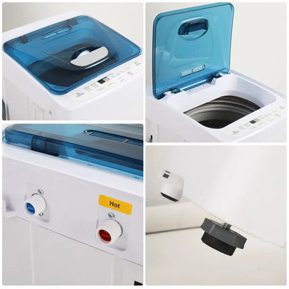 Tikmboex 17.8LBS Portable Washing Machine with 8 Programs 3 Water Temperatures 3 Water Levels Selection