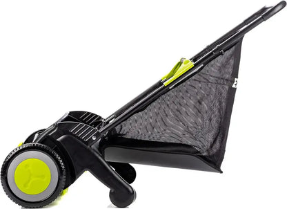 21-Inch Manual Push Lawn Sweeper for Leaves and Grass Clippings