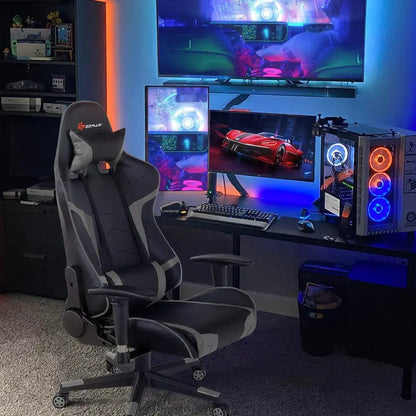 Ergonomic Gaming Chair  Massage-Enabled Racing Office Chair for PC and Console