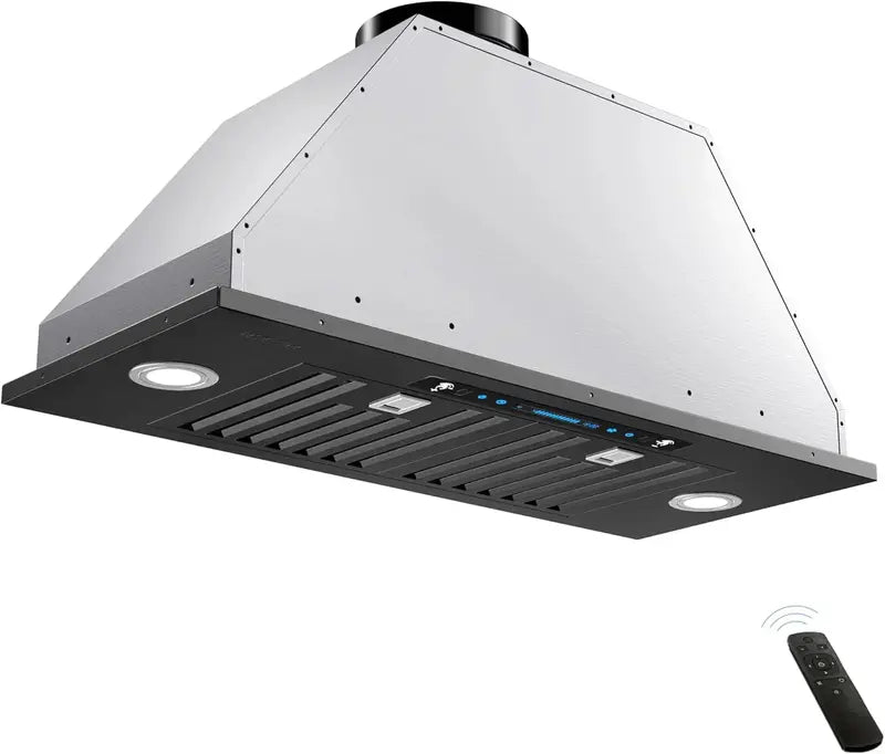 IKTCH 30″ Stainless Steel Plug-In Range Hood Offering 900 CFM Power and Built-in Lighting