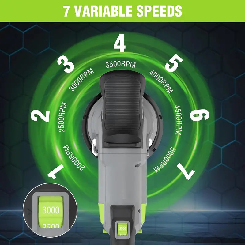 WORKPRO 20V Brushless Dual-Action Polisher  4.0Ah Battery, 7-Speed, Up to 5000 RPM