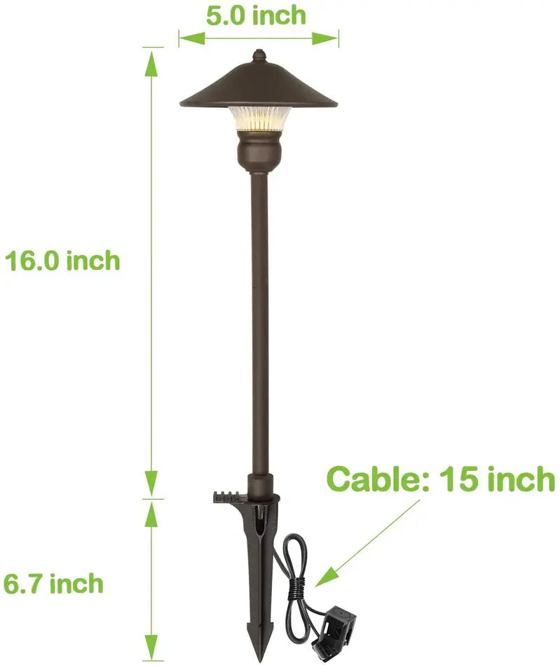 Set of 6 Aluminum LED Pathway Lights for Outdoor Landscaping