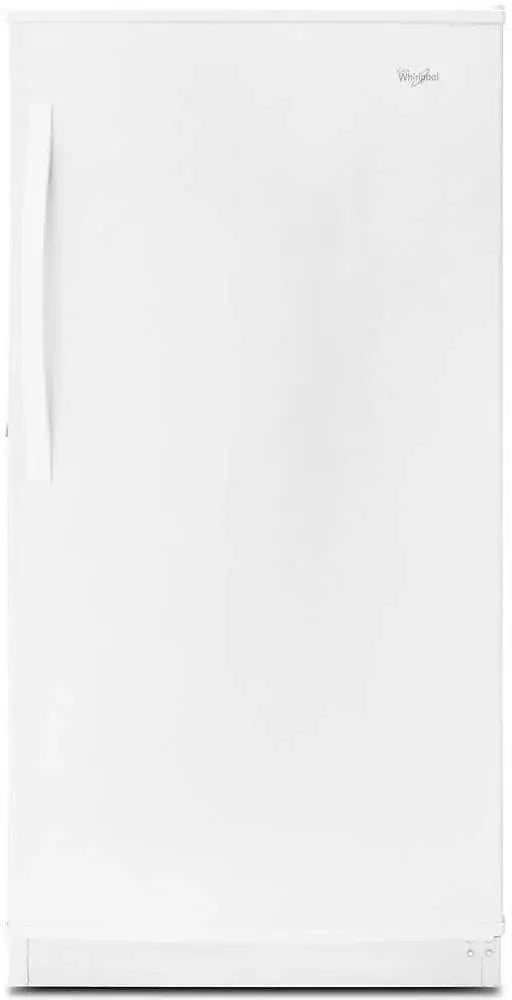 Whirlpool 16 Cu Ft Frost-Free Upright Freezer  White Model with Digital Controls and Energy-Efficient Operation