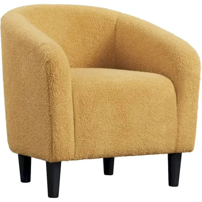 Yaheetech Barrel Accent Chair  Upholstered Club-Style Armchair for Living Spaces