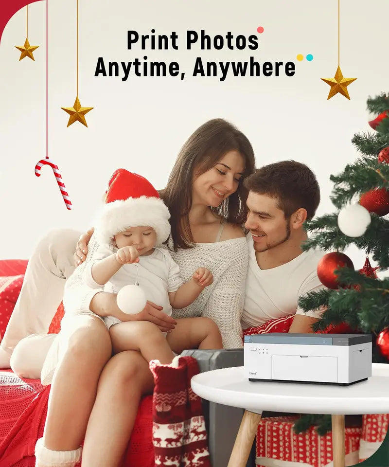 Liene Portable 4×6 Photo Printer with Wi-Fi, 100-Sheet Capacity & Thermal-Dye Tech for iOS and Android