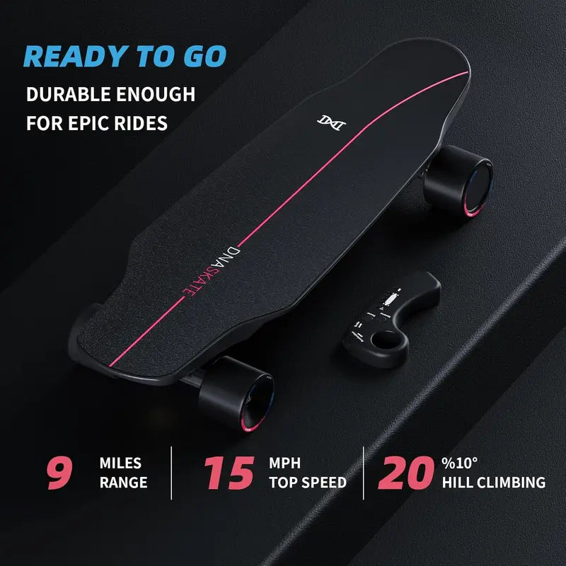 DNASKATE M8 Electric Skateboard  Adjustable Speed (15/22 MPH), 915 Mile Range