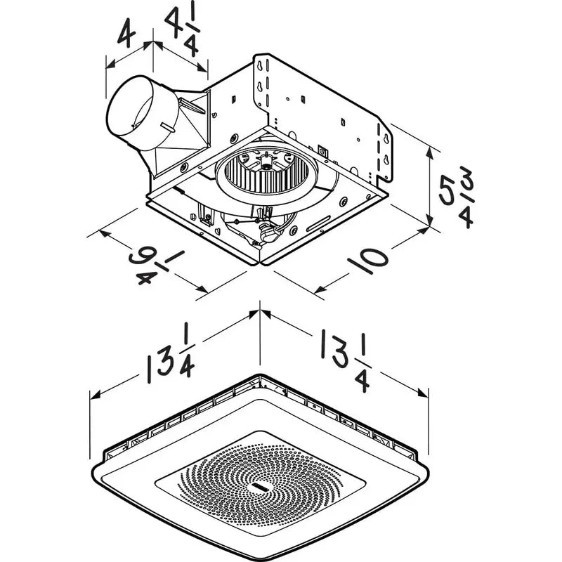 Broan-NuTone ChromaComfort Bathroom Exhaust Fan with LED Light & Bluetooth Speaker, Ultra-Quiet 110 CFM, App-Controlled