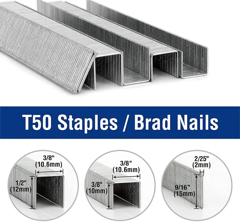 WORKPRO 7500-Piece Heavy-Duty T50 Staple and Brad Nail Combo Kit