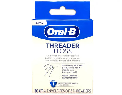 Glide Pro-Health Dental Floss Threaders  30-Count Pack for Braces and Bridges