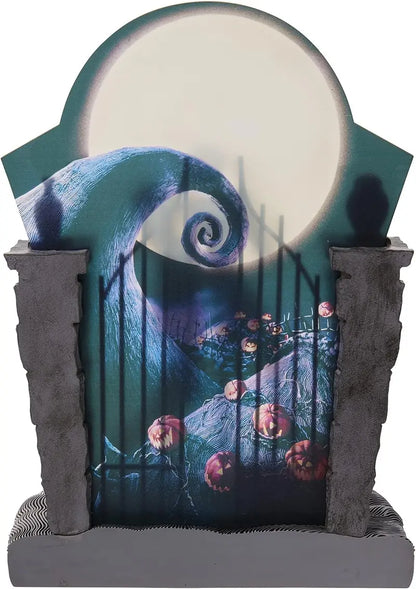 Nightmare Before Christmas Jack and Sally Dancing Light Sculpture  9-Inch Animated Statue