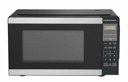 Hamilton Beach 0.9 Cu Ft Countertop Microwave  900W Stainless Steel with Sensor Cooking & LED Display