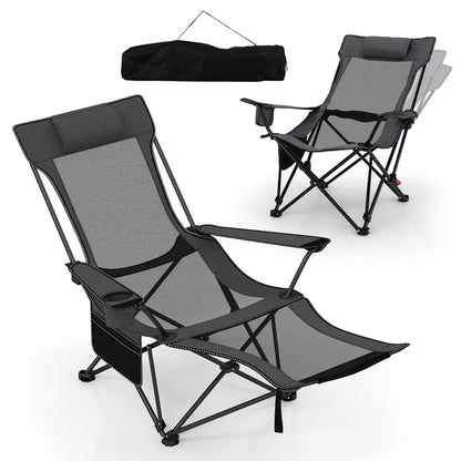 Adjustable 4-Position Folding Beach Chair with Carry Bag & 330-Pound Rating