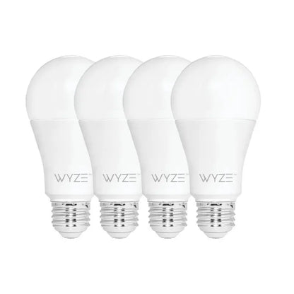 Wyze 60-Watt Equivalent White 800 Lumens A19 Dimmable Wi-Fi LED Smart Light Bulb Tunable Alexa and Google Assistant (4-Bulb) WLPA19V2-4PK