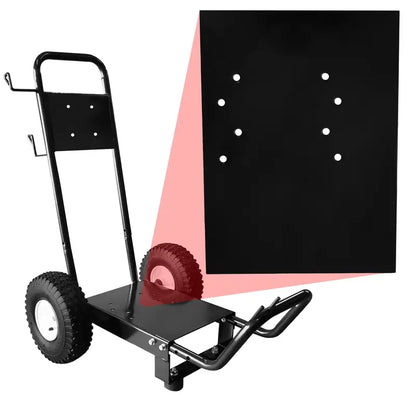 Wheeled Pressure Washer Cart Frame  Heavy-Duty Push-Handle Mounting System
