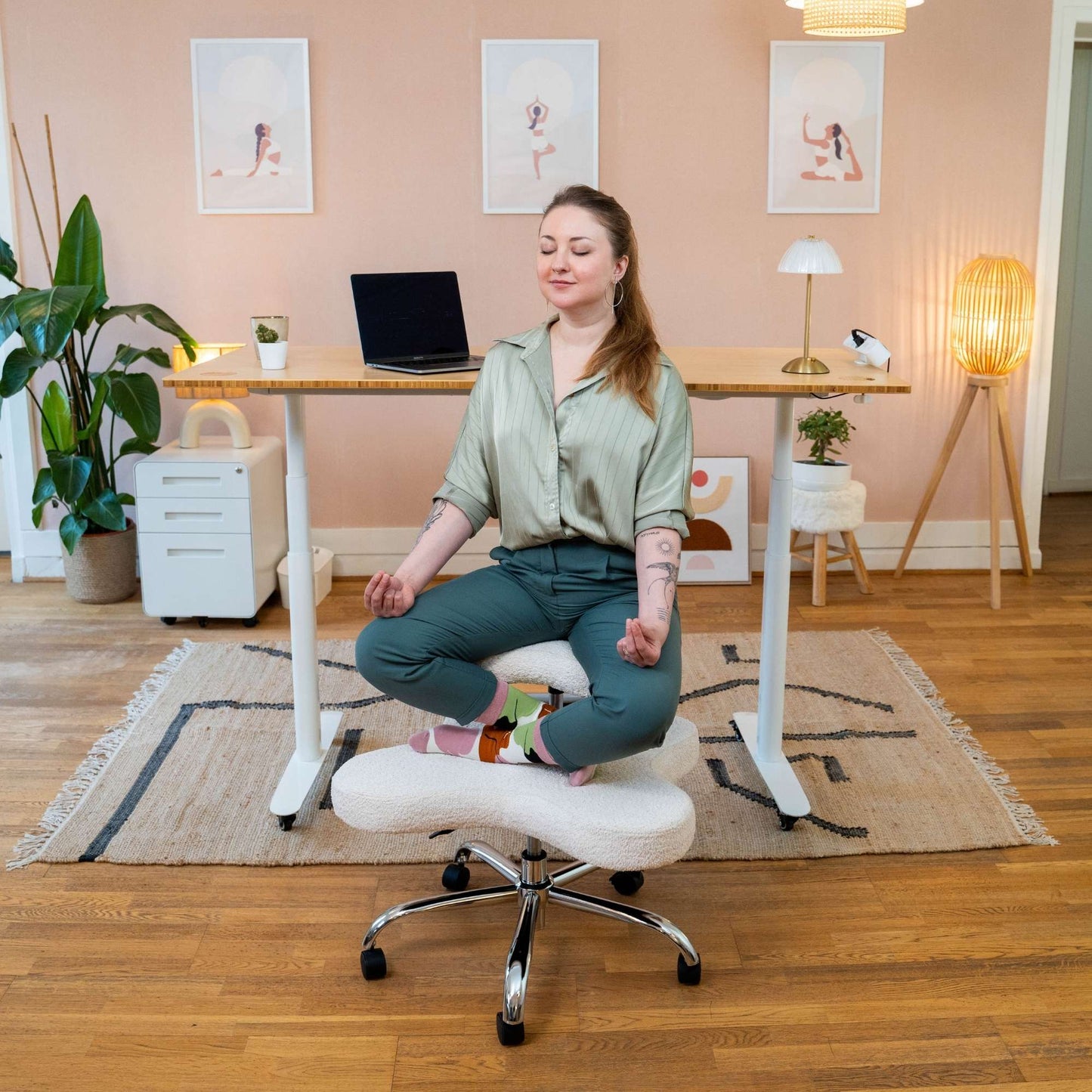 Chaise assis en tailleur - ZEN Bouclette