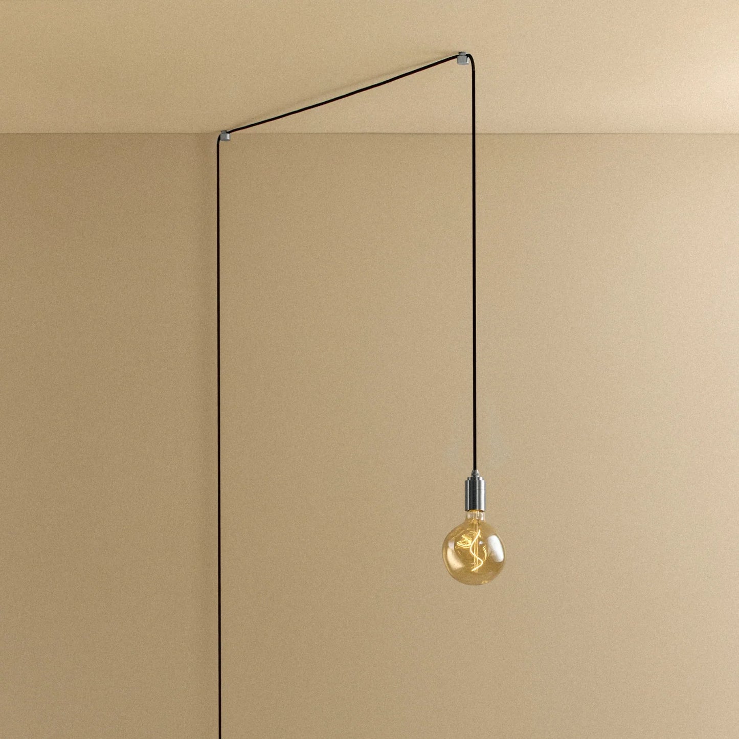 Voronoi I Plug-In Pendant in Stainless Steel