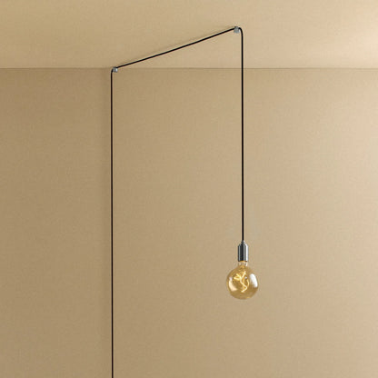 Voronoi I Plug-In Pendant in Stainless Steel