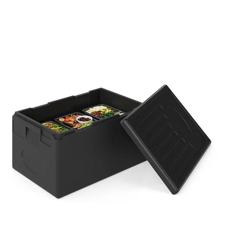 49-Quart Top-Load Stackable Hot Box with Built-In Handles for Catering or Camping