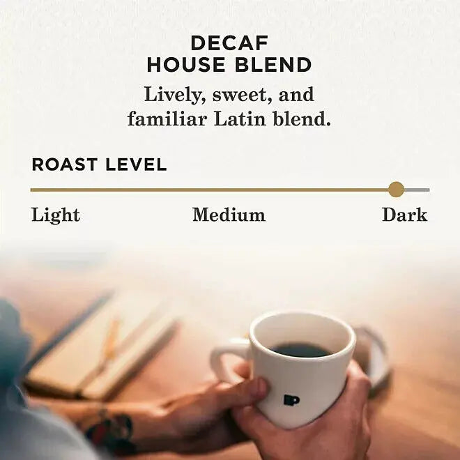 Peet’s Coffee Decaf Dark Roast K-Cup Pods, House Blend, 75 Count  Rich Flavor, Keurig Compatible