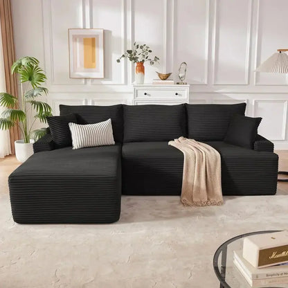 110-Inch Boneless Cloud Sofa: Ultra-Modular Living Room Lounge with Deep, Supportive Seating