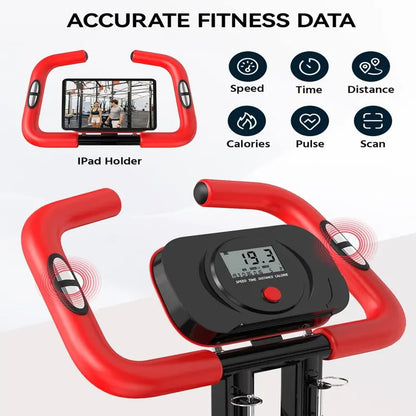 Pooboo 3 In 1 Foldable Exercise Bike Indoor Cycling Bike Workout 300Lb