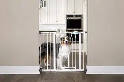 Carlson Extra Wide Walk Through Pet Gate with Small Pet Door, Pressure Mount Kit and Wall Mount Kit