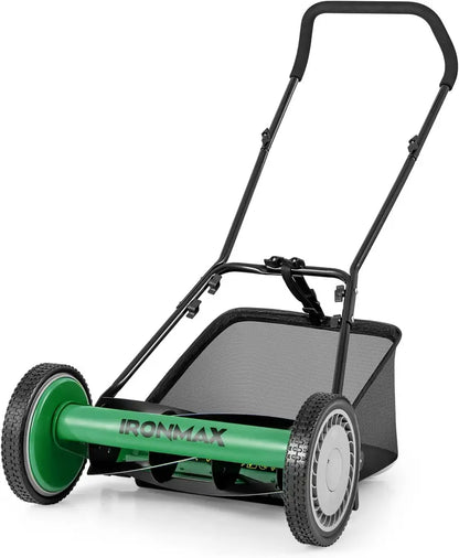 16-Inch Manual Push Reel Lawn Mower  Eco-Friendly Yard Cutting Tool
