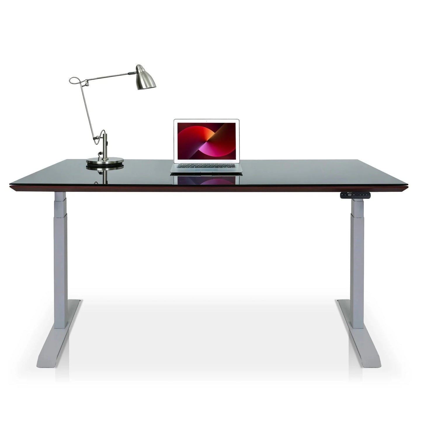 Bureau assis debout avec plateau en verre - DYNAMIC EXECUTIVE