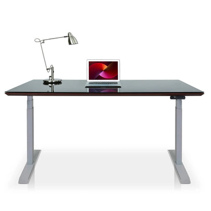 Bureau assis debout avec plateau en verre - DYNAMIC EXECUTIVE